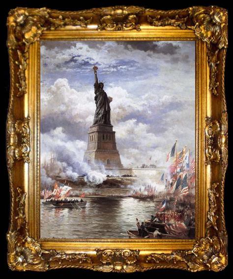 framed  Moran, Edward Statue of liberty in United States, ta009-2